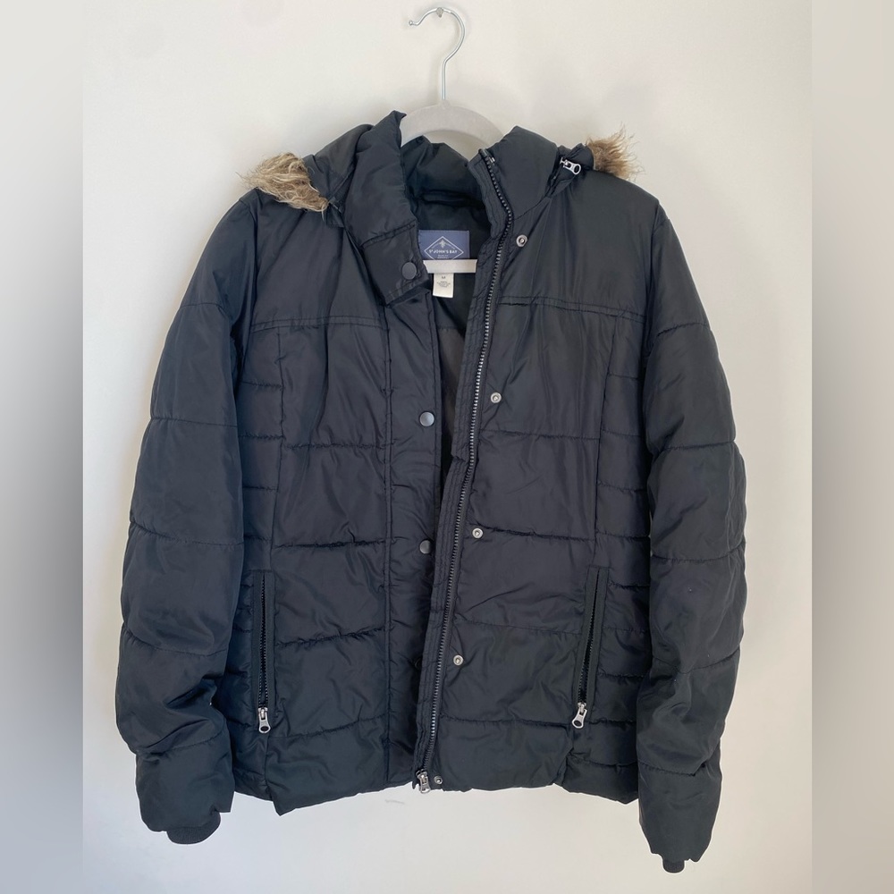 Black puff jacket